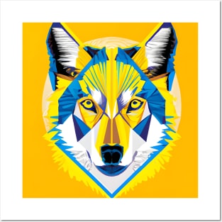 Pop Art Wolf Head Posters and Art